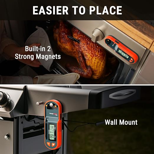 TempSpike 600 ft Wireless Meat Thermometer with Ultra-Thinner Probe, Bluetooth Meat Thermometer with Standalone LCD Booster for BBQ Grill Smoker Rotisserie Sous Vide