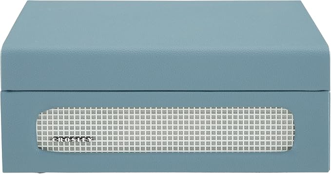 Crosley CR8017B-WB Voyager Vintage Portable Vinyl Record Player Turntable with Bluetooth in/Out and Built-in Speakers, Washed Blue
