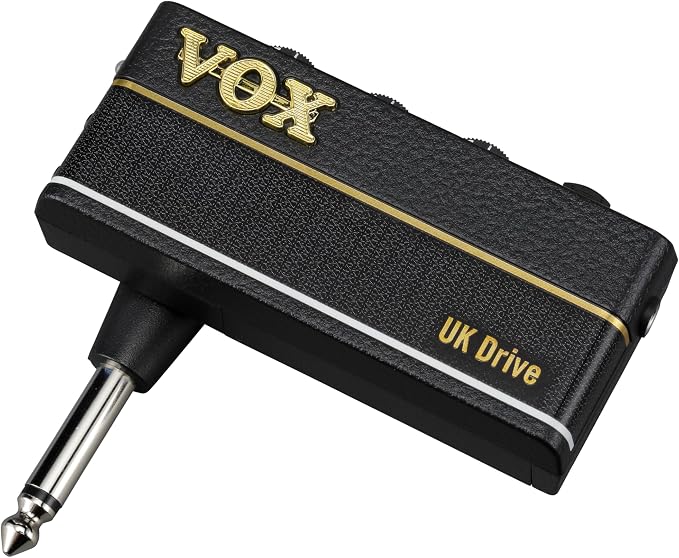 Vox amPlug 3 UK Drive Headphone Guitar Amplifier w/ 2 Channels, Stereo Effects, Built-in Rhythms, and Aux in Jack