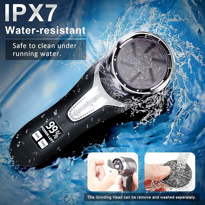 Hoxida Electric Callus Remover for Feet with Vacuum and 11 Rollers Bundle,Professional Pedicure Tools Kit Foot File Callus Remover, Rechargeable Waterproof Foot File for Foot Care kit Deadskin Remover