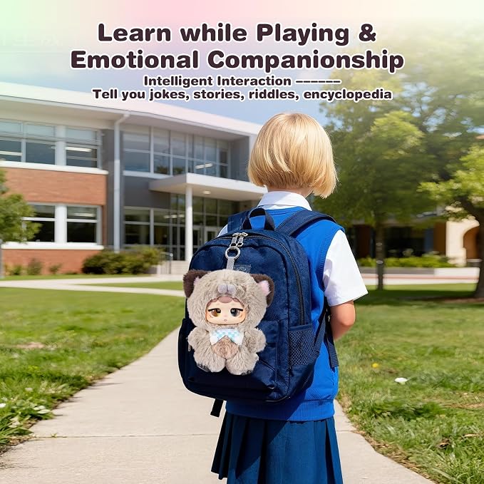 AI Smart Stuffed Animal with ChatGPT-Real-Time Voice Interactive Plush Toy, Learning Assistant & Emotional Companion for Kids 3+ Interactive Plush Stuffed Animal Toys (Small)