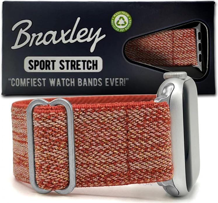 Braxley Bands for Apple Watches - Stretchy and Washable - Adjustable with Apple Watch Bands for Women & Men - Compatible with Apple Watch Series SE Ultra 9 8 7 6 5 4 3 2 1