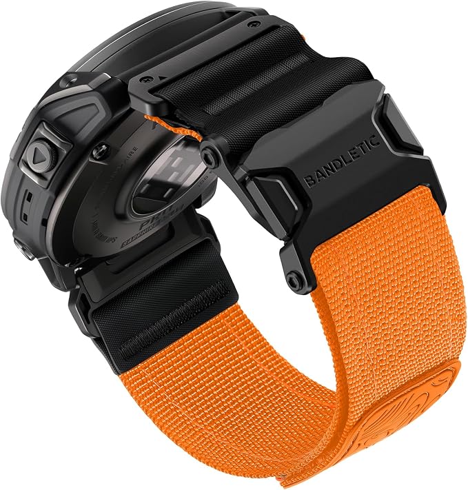 Bandletic Compatible with Garmin Forerunner 970 Watch Band, 22mm Quick Fit Magnetic Nylon Strap for Fenix E/8 47mm/7/6/5/Forerunner 965/955/Epix 2/Approach S70 47mm/Tactix & Quatix 8-47mm/Descent G2
