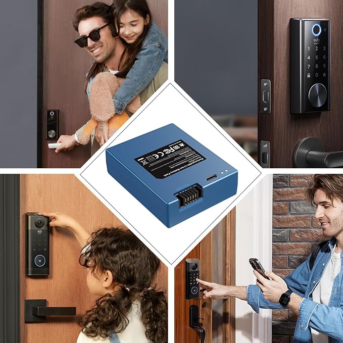 12000mAh Rechargeable Battery for eufy Security S220 S230 S231 S330 E330 3-in-1 Video Smart Door Lock E31 and Smart Drop, T8520 T8520S T8520J11 T8531 E8531JY1 T8520T11 Security Smart Lock