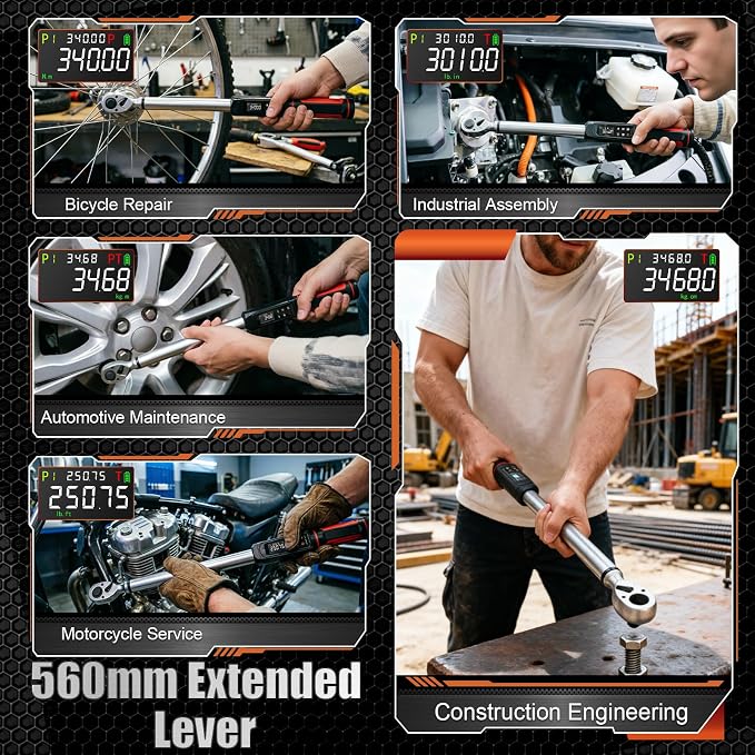 Digital Torque Wrench & OBD2 Scanner Tool Bundle for Cars