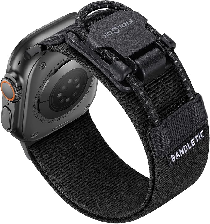 Bandletic Compatible with Apple Watch Ultra 3 / Ultra 2 Bands 49mm for Men, 30mm Wide Braided Nylon Strap with Magnetic Fidlock Hook Rope Buckle for iWatch Series 11/10 46mm, 9/8/7 45mm, SE/6/5/4 44mm