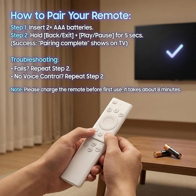BN59-01391A Samsung Frame TV Remote, for 2018-2025 Samsung Remote Control for Smart TV with Voice Control Rechargeable Solar Cell USB-C, Compatible with Samsung Neo QLED, OLED, Crystal UHD, The Frame