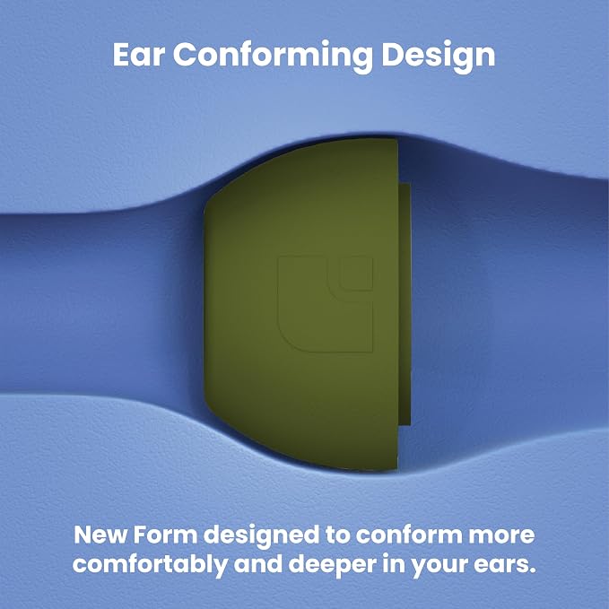 Foam Masters Ultra-Premium Memory Foam Ear Tips for AirPods Pro 1st & 2nd Gen | 3 Pairs | New Ver. | Secure Fit | Super Comfort | Better Noise Cancel | Replacement Buds (Large, OD Green)
