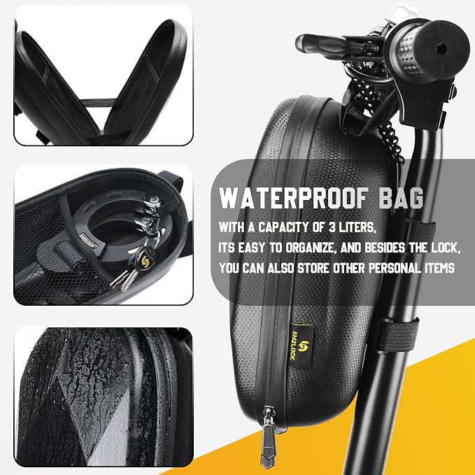 Scooter Lock with Bag, Heavy Duty 5/16" (8mm) Anti-Theft Chain for Electric Scooter, E-Bike & Bicycle, 29.5" (75cm)