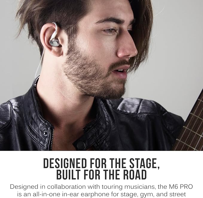 MEE audio Personalized M6 PRO in Ear Monitor Headphones for Musicians w/Engraved Metal Faceplates: Choose an Artwork and/or Add Custom Text, Noise Isolating Professional Earbuds w/Replaceable Cables