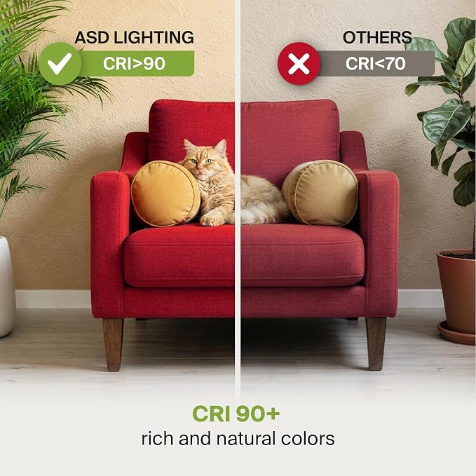 ASD LED Under Cabinet Lighting 32 Inch, Dimmable, Hardwired or Plug-in Installation, 3 Color Levels- 2700K/3000K/4000K, Linkable Kitchen Under Counter Lighting, ETL & Energy Star, White, 12 Pack