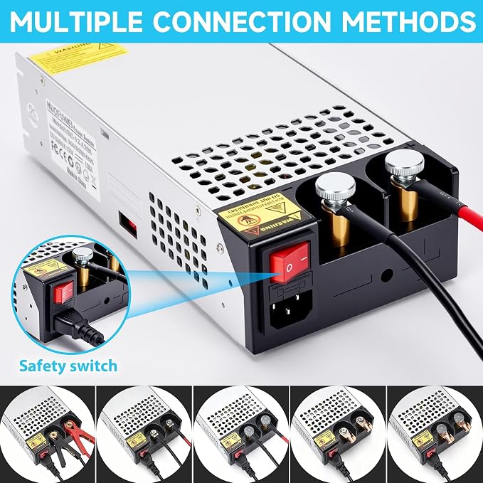 110V AC to 12V DC Converter 125A 1500W Power Supply, DC 12V Power Supply 1500wTransformer for Motor Pump CCTV Security Camera Car Stereo 3D Printer