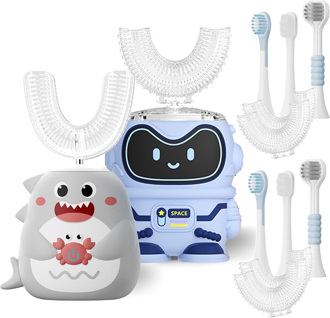 Well Before Kids Electric Toothbrush Bundle – Rechargeable Sonic Toothbrushes with 2-Minute Timer, Soft Dupont Bristles, 2 Brush Heads Each, Gentle for Ages 3+ | Fun Design for Better Brushing Habits