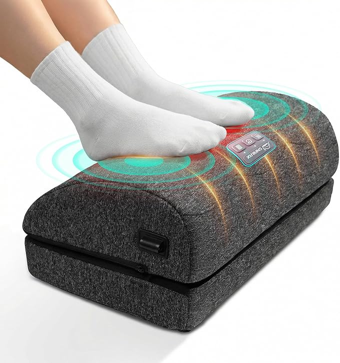 Snailax Footrest Massager with Adjustable Vibrating Heat, Ergonomic Footrest for Desk & Office, Foot Massager for Relaxation, Product for Office Workers, Fathers Day Gift for Dad