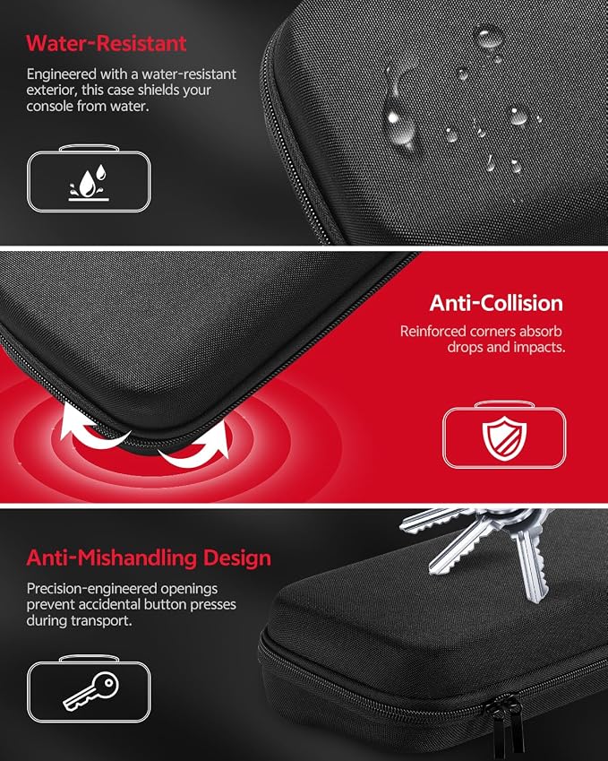 Accessories Bundle for Nintendo Switch 2, 12-in-1: Travel Carrying Case, Two Glass Screen Protectors, Thumb Grips for Joycon, Dockable Controller Console Protective Cover Shell, 2025 Switch2 Game Kit