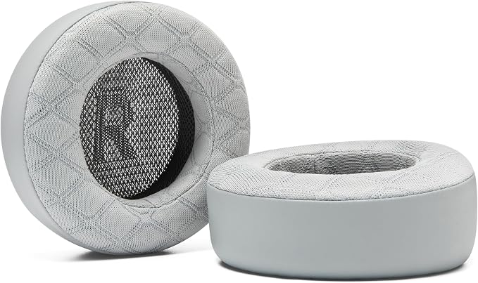 WC Freeze V2 Virtuoso Max - Cooling Gel Earpads for Corsair Virtuoso Max by Wicked Cushions | Extreme Comfort, New Freeze V2 Cooling Fabric, Extra Thick | Silver