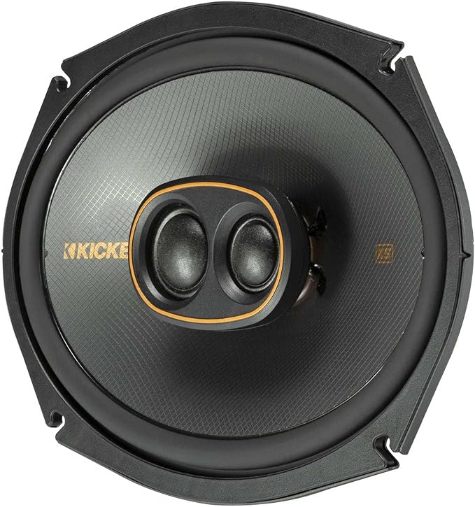 KICKER 51KSC69304 KS-Series 6x9 3-Way Speakers with 1" and .75" tweeters, 4-Ohm, Pair