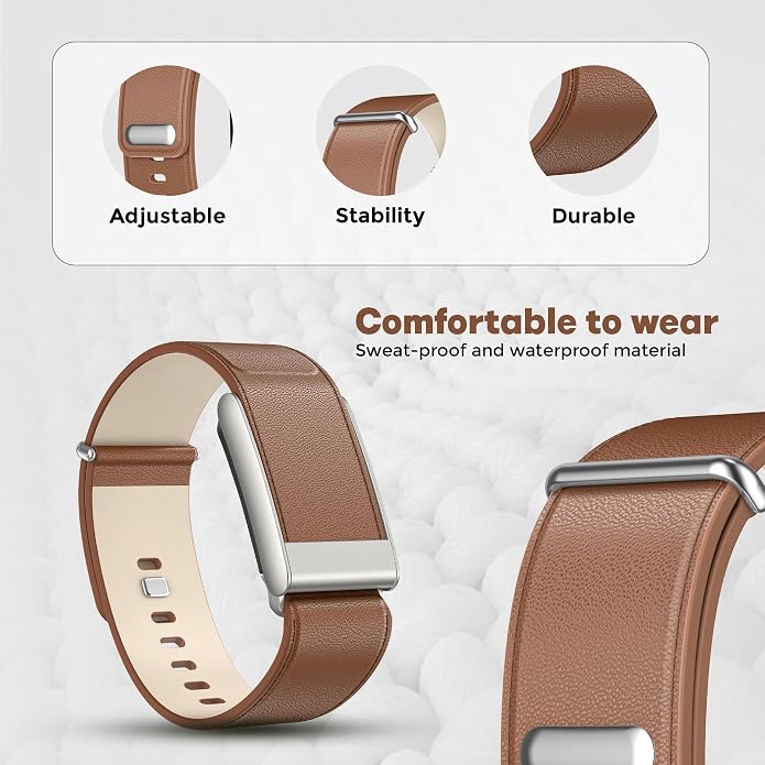 DADO Luxe Tapered Leather Replacement Band Compatible with WHOOP 5.0, One, Peak, and Life Fitness Tracker – Durable & Comfortable | Not for Whoop Gen 4
