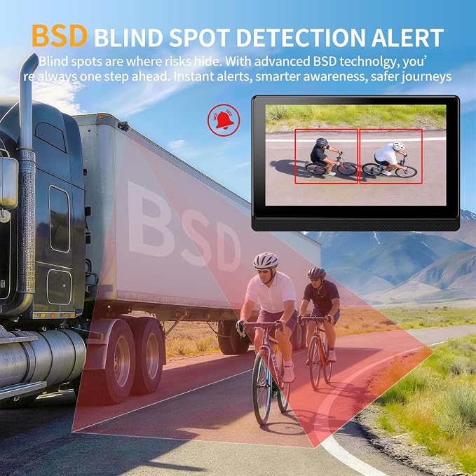 Fookoo AHD 1080P Dual Wired Backup Camera System, 7" Touchscreen Monitor Blind Spot Detection Vibration-Proof 10G Camera for Tractor Truck Excavator Skid Steer Harvester RV MP3 MP5 Waterproof