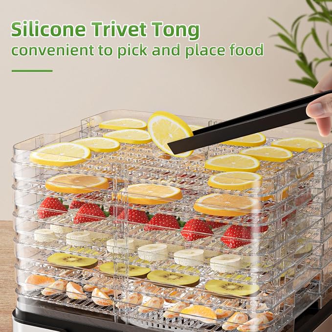TINANA Food Dehydrator Machine Dryer for Jerky: Stainless Steel Dehydrater for Fruit Herb - Digital Food Drier for Meat Beef Dehydration