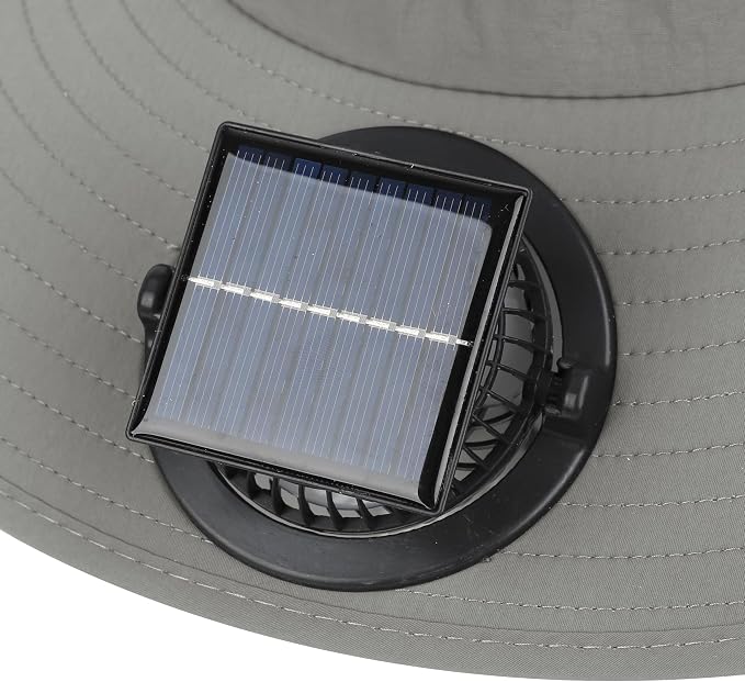 Solar Fan Hat 2 Fans, Outdoor Wide Brim Fishing Hat with Fan, Solar Cooling Bucket Fisherman Hats, Quick Dry Sun Cap with Fan