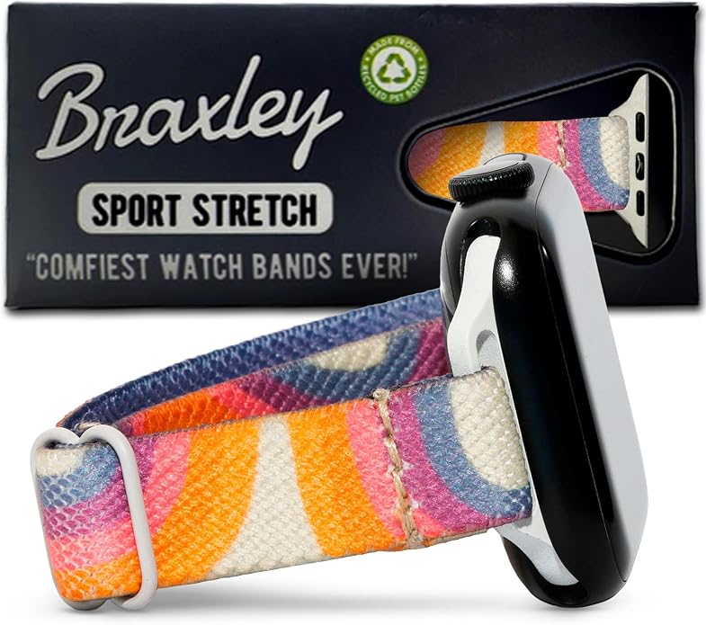 Braxley Bands for Apple Watches - Stretchy and Washable - Adjustable with Apple Watch Bands for Women & Men - Compatible with Apple Watch Series SE Ultra 9 8 7 6 5 4 3 2 1