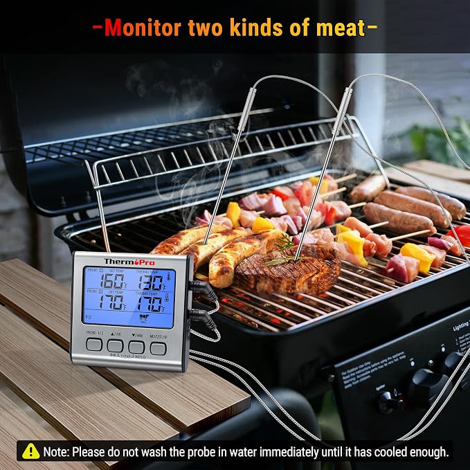 ThermoPro TP17 Dual Probe Digital Cooking Meat Thermometer +ThermoPro TP19 Waterproof Digital Meat Thermometer