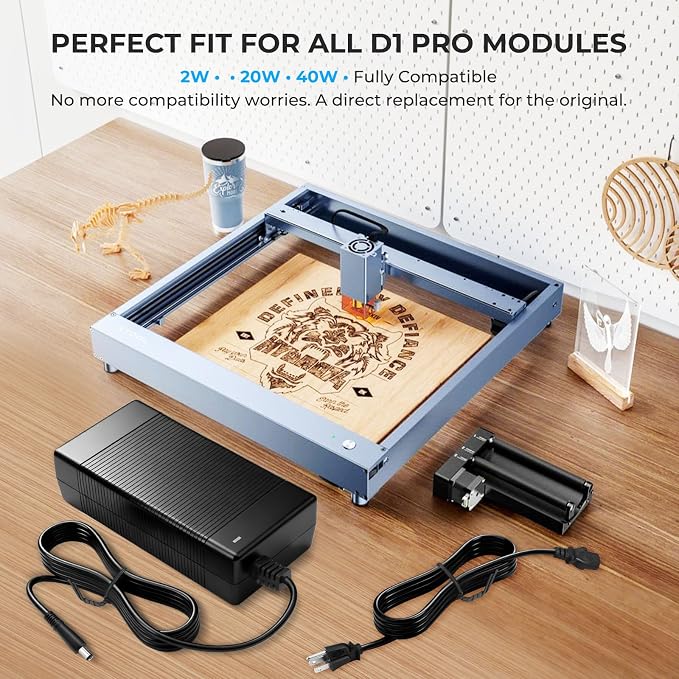 25V AC/DC Charger Adapter for XTOOL D1 Pro,8A 50/60Hz Replacement Power Supply Compatible with D1 Pro 2W 20W 40W Laser Engraver and Cutter Modules