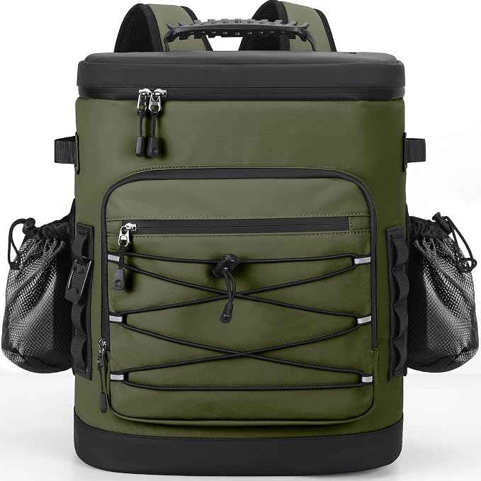 Large 52cans Cooler Backpack, Insulated, Waterproof, Leak Proof, 30L Large Capacity