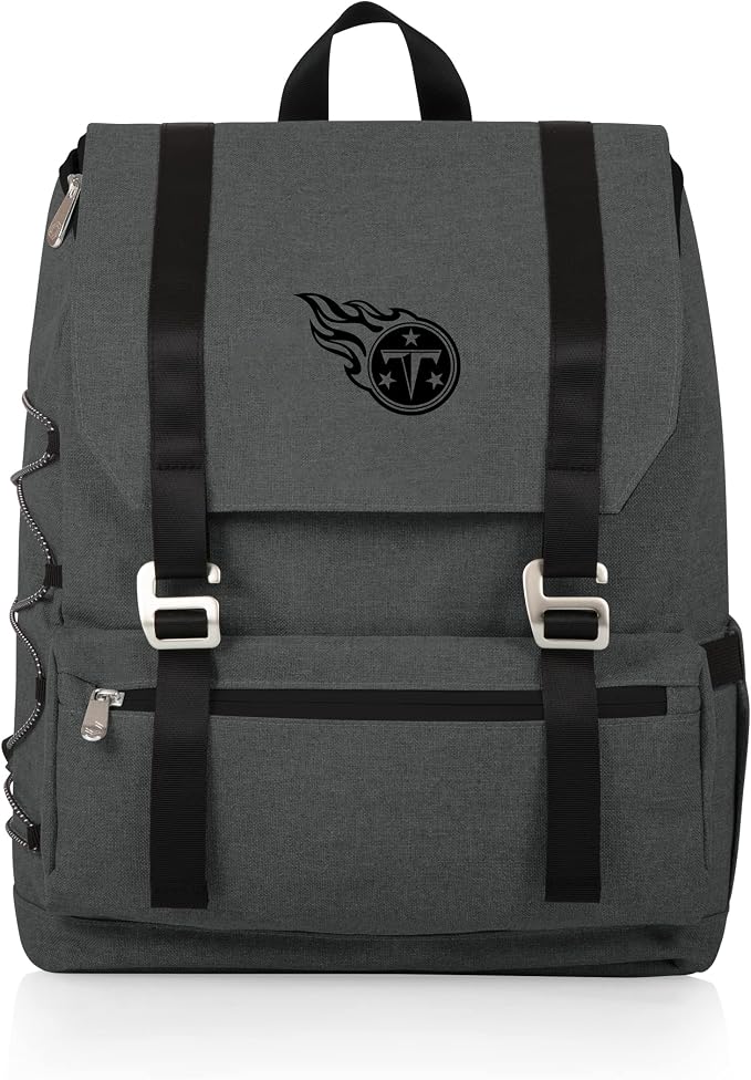 Picnic TIME NFL Tennessee Titans OTG Traverse Backpack Cooler - Soft Cooler Backpack - Hiking Backpack, (Heathered Gray)