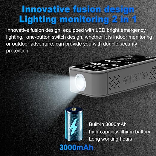 7-in-1 Portable Oxygen Detector for Indoor and Outdoor,288H Standby,O2 Monitor with,O2,Temperature,Humidity,Illumination,Room Oxygen Monitor for Car,RV,Camping,Travel (Gray)