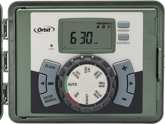 Orbit 6 Station Indoor or Outdoor Irrigation Controller, Tri-Lingual