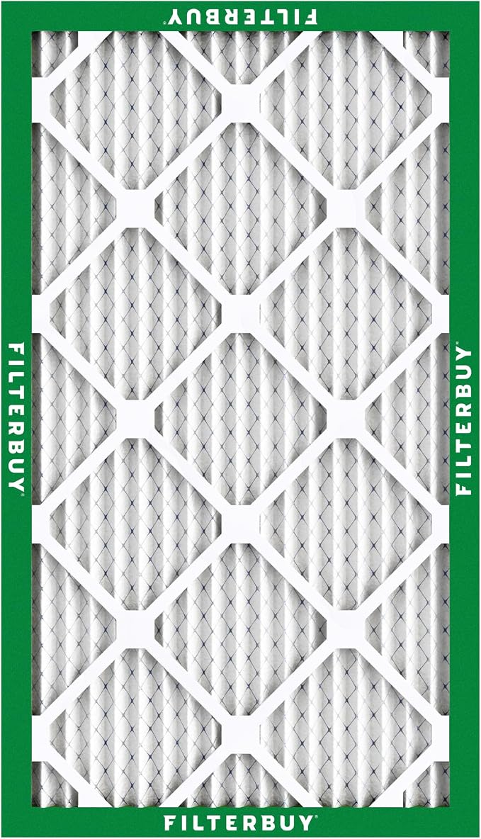 Filterbuy 10x30x1 Air Filter MERV 8 Essential Dust & Allergy Defense (5-Pack), Electrostatic Pleated HVAC AC Furnace Filters Replacement, Made in USA (Actual Size: 9.50 x 29.50 x 0.75)
