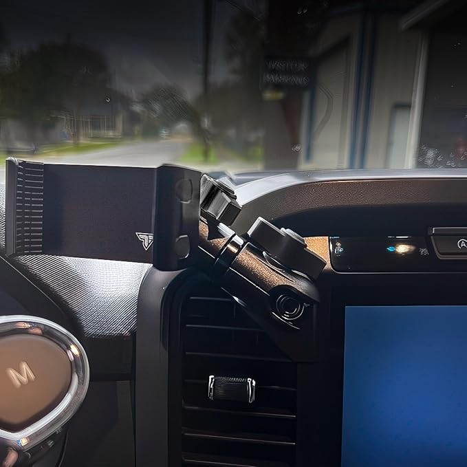 Tackform Link Vent Mount Universal Phone Holder - Compatible with BlueCruise, 2021-2025 Ford F150 & Raptor, 2023-2025 Ford Super Duty | Aluminum | Zero Slip | 3.5" Arm | Purple
