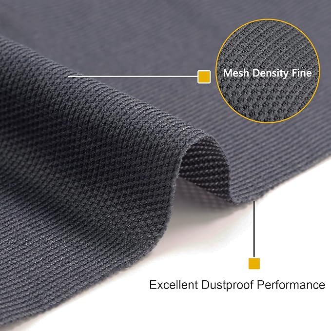 96" x 54" Speaker Grill Cloth, Stereo Grill Mesh Fabric Dustproof Replacement for Custom Cabinets Speaker Cloth Restoration Home Audio Decor Subwoofer Covers Gray