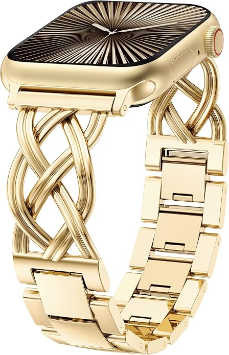 TOYOUTHS Dressy Bracelet Compatible with Apple Watch Bands 38/40/41/42/44/45/46/49mm Women, Celtic Stainless Steel Metal Fancy Nice Pretty Strap for iWatch Series 11 10 9 8 7 6 5 4 Ultra/SE 3 2 1