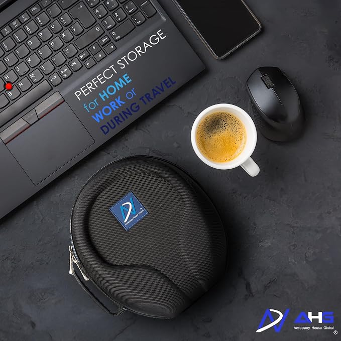 AHG Accessory House Global carrying case compatible with Sennheiser HD 650 HD 660S HD 660S2 HD600 Massdrop X HD 6XX HD58X Jubilee HD580 and HD565 headphones. Ultimate protection/Easy transport