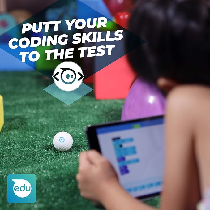 Sphero Mini Golf (White) - Coding Robot Ball - Educational Coding and Gaming for Kids and Teens - Bluetooth Connectivity - Interactive and Fun Learning Experience for Ages 8+ | Educational Coding and Gaming, Bluetooth Connectivity, Interactive and Fun ...