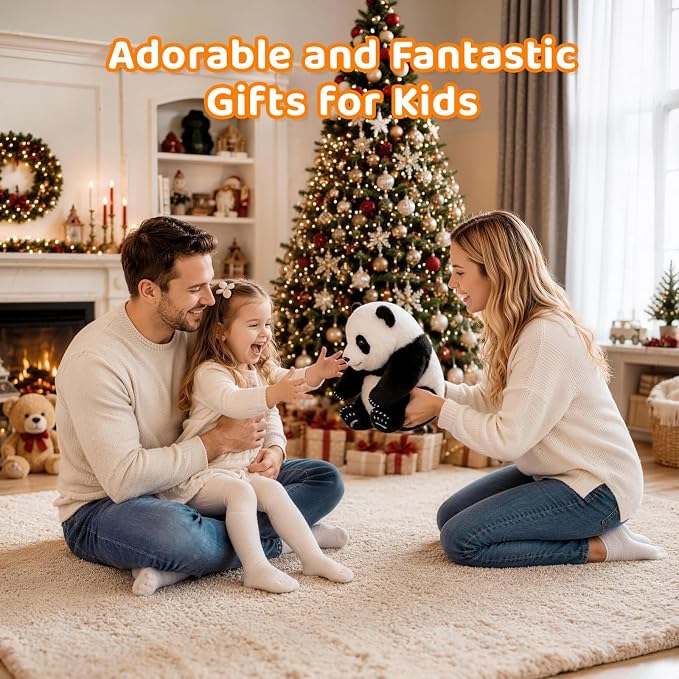 Golabs PT2 Plush AI Robot Panda Toy for Kids 3+,Interactive Companion Pet w/ 64 Languages, APP w/ 10 Roles Powered by GPT-4o, Voice & Touch Interaction, Screen-Free Educational Smart Gift for Boy Girl
