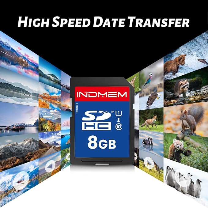 SD Card 8GB, 10-Pack UHS-I Class 10 MLC Flash Memory Cards, High Speed Full HD Video Recording Secure Digital Cards for Camera DSLR Action Cam Camcorder Phone Digital Device