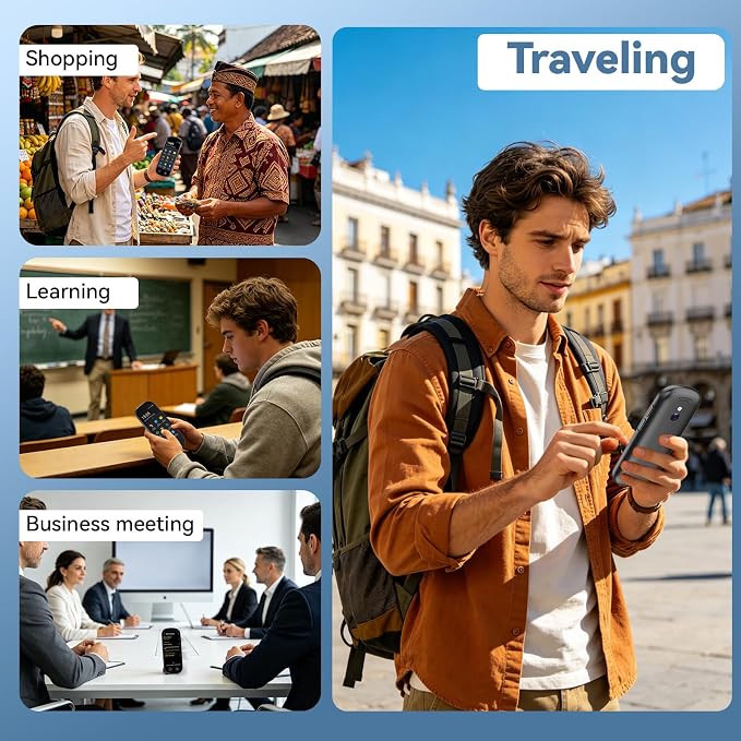 Language Translator Device, Upgraded AI Translator with ChatGPT, 2026 Instant Two Way Translator Support 150 Languages, Offline Recording Photo Voice Translation Device for Business Travel Learning