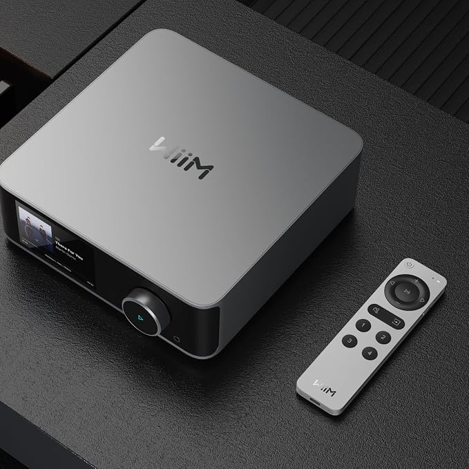 WiiM Voice Remote 2 for WiiM Music Streamers and Amplifiers | Push-to-Talk, 4 Smart Preset Buttons | Rechargeable Battery | Sleek Aluminum Design | 360° Bluetooth Remote