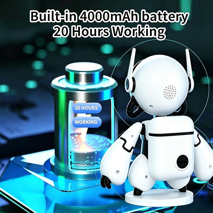 2K Hidden Camera Robot, 2.4G WiFi Security Indoor Robot Camera for Baby/Pet/Nanny, Long Battery Life, Two Way Audio, Night Vision, Battery Operated, PIR Motion Detection, Cloud & TF Card Storage