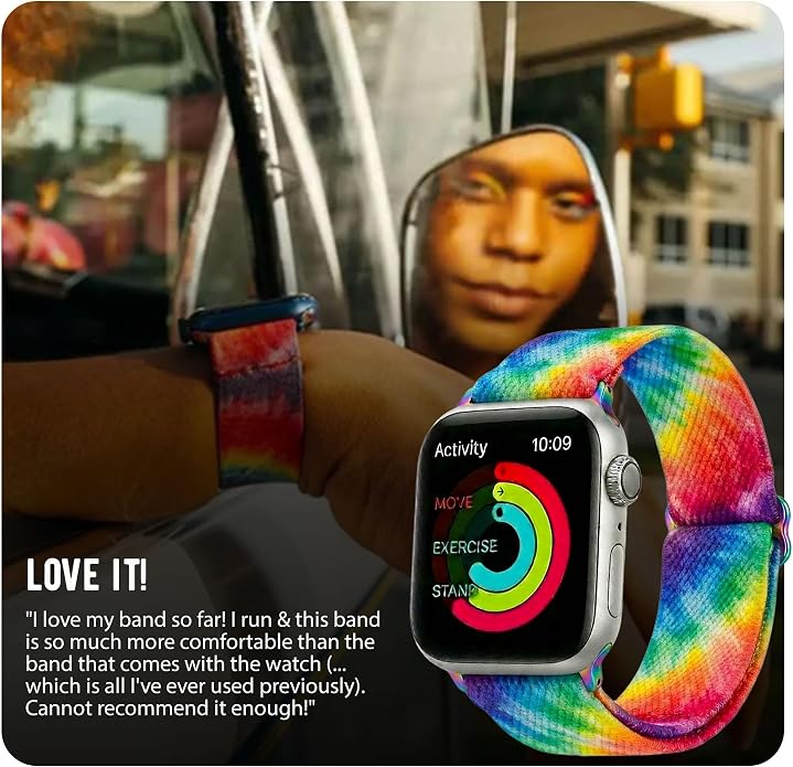 Braxley Bands for Apple Watches - Stretchy and Washable - Adjustable with Apple Watch Bands for Women & Men - Compatible with Apple Watch Series SE Ultra 9 8 7 6 5 4 3 2 1
