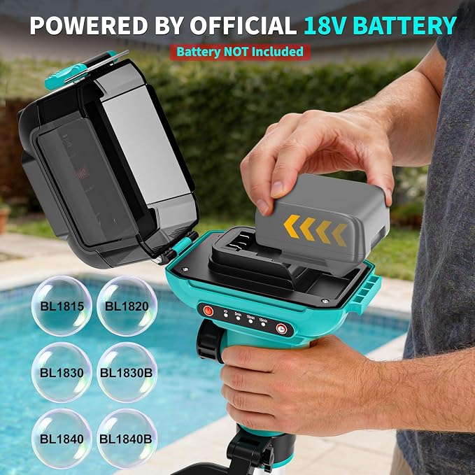 Stick Water Transfer Pump Compatible For Mkita 18V Battery(NO Battery), 800GPH Portable Cordless Water Transfer Pump With Detachable Rod&37" Hose For Pond Garden Fountain Boat Livestock Tanks