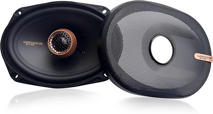 Warzone 2X WZ69PTi 6x9-Inch Super Coaxial Speaker Pair, 4 Ohm, 650W Max, 200W RMS, 92dB Sensitivity, Ferrite Woofer & PEI Dome Tweeter for Pro Car Audio