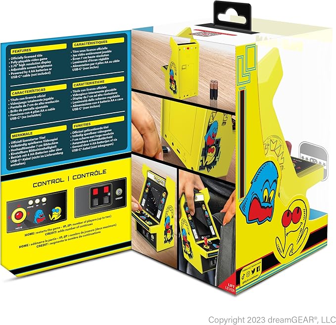 My Arcade Pac-Man Micro Player Pro: 6.75" Handheld Retro Games, Arcade Classics