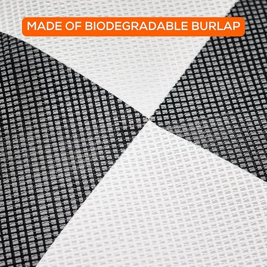Sky High Bull's-Eye (24"x24") Degradable Drone Ground Control Point GCP with 30 Staples (Black/White Iron Cross) | Aerial Targets for Drone Mapping & Surveying | Compatible with DroneDeploy & Pix4D