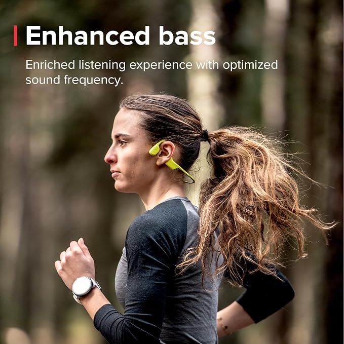SUUNTO Sonic Open-Ear Bone Conduction Sports Headphone, Bluetooth Wireless Headset w/Enhanced Bass & Multipoint Connection, 10H Playtime w/Fast Charging, Built-in Dual Mics, Waterproof & Light, Red
