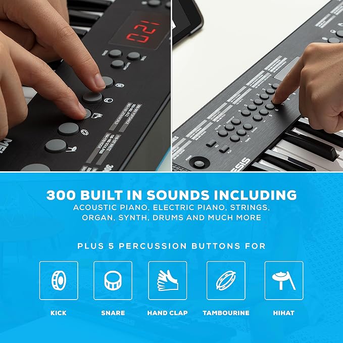 Alesis Melody 32 - Electric Keyboard Digital Piano with 32 Keys, Speakers, 300 Sounds, 300 Rhythms, 40 Songs, USB-MIDI Connectivity and Piano Lessons
